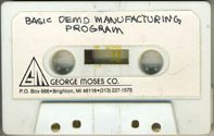 BASIC Demo Manufacturing Program (Side 1)